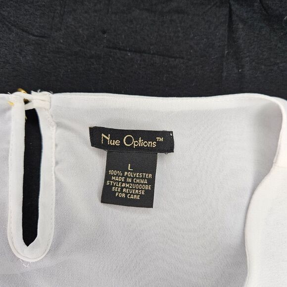 Nue Options Womens Blouse Multi-Color Size Large 100% Polyester Stretch Pullover - Picture 5 of 12